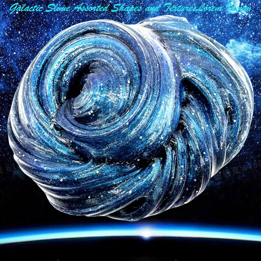 BSINHTIY Galaxy Glitter Slime Kit textured slime for satisfying knead and squeeze