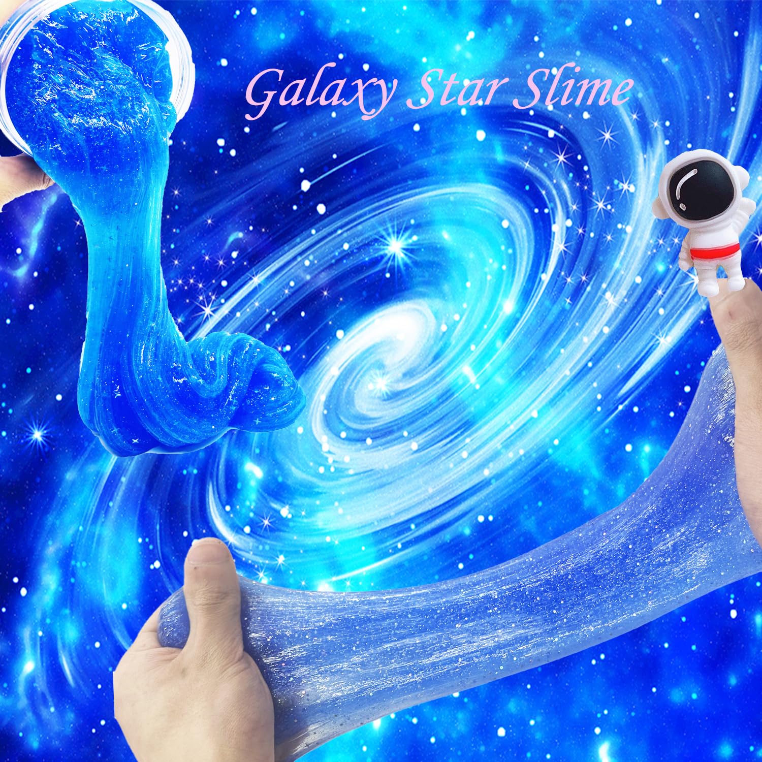 BSINHTIY slime with star shapes sparkles during imaginative play.