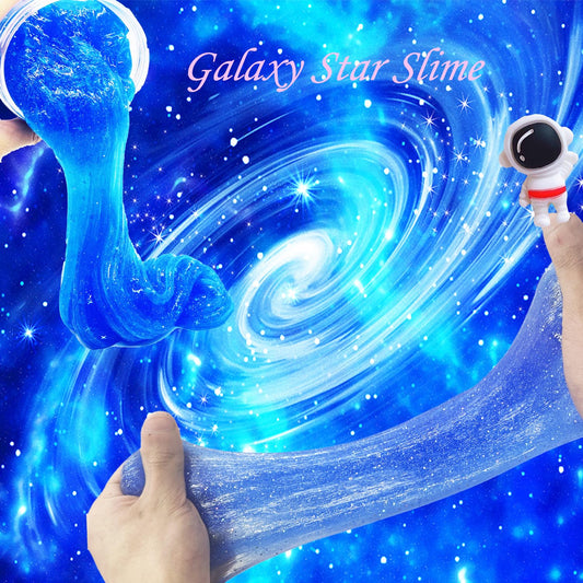 BSINHTIY slime with star shapes sparkles during imaginative play.