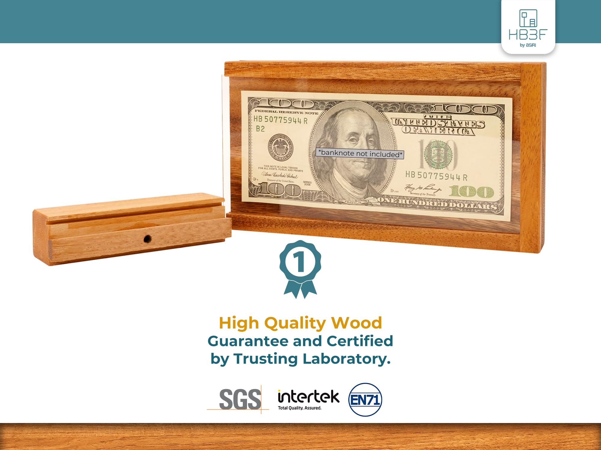 BSIRI ATM Puzzle Box wood grain detail showcases quality craftsmanship.
