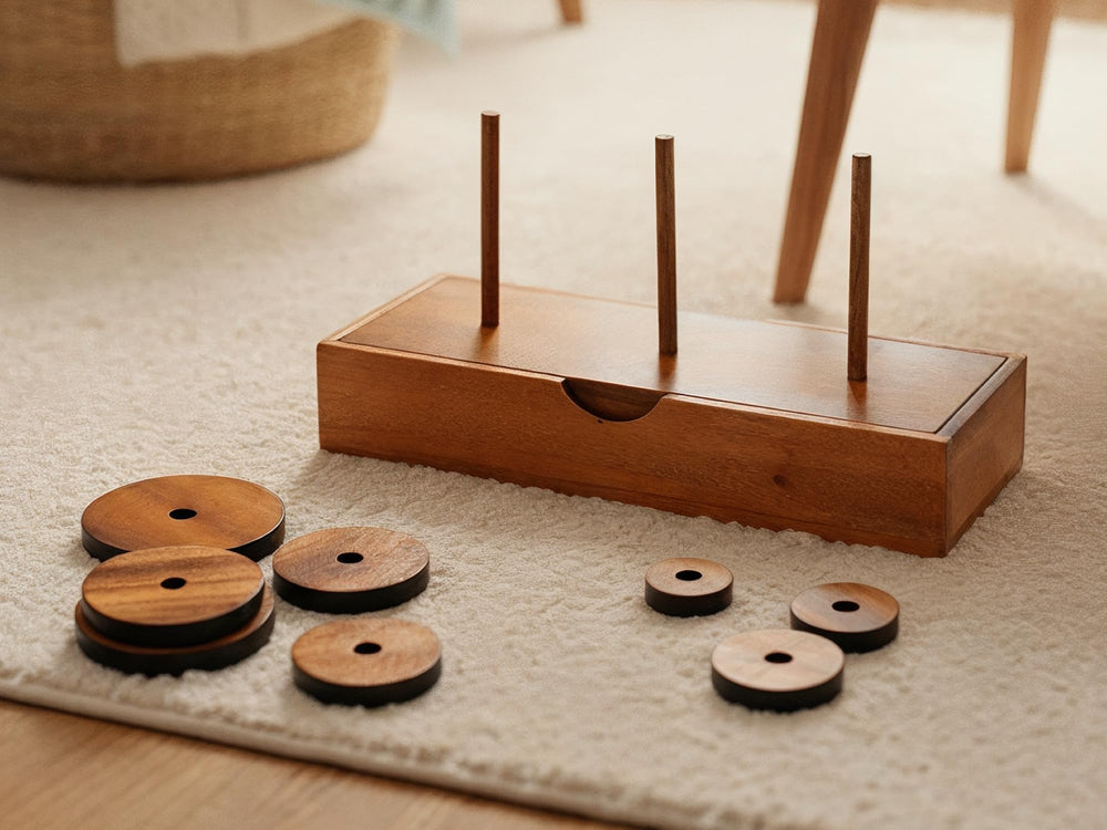 BSIRI handcrafted wooden puzzle tower with precise fit