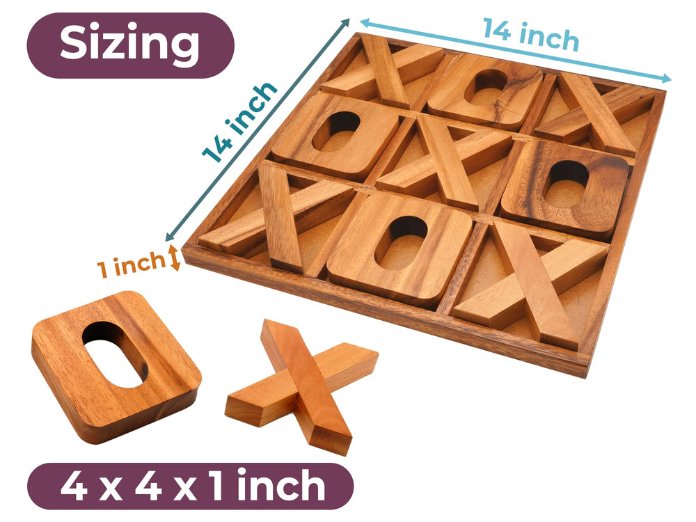 BSIRI Tic Tac Toe board on coffee table enhances game nights with style