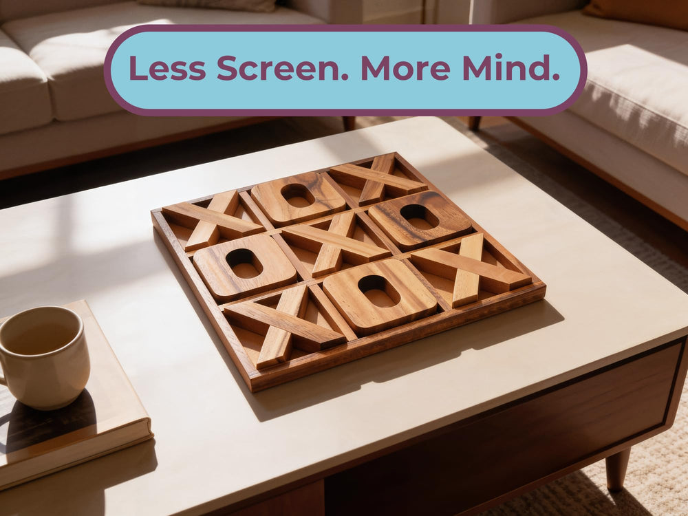 BSIRI Tic Tac Toe board in outdoor patio setting invites friendly competition