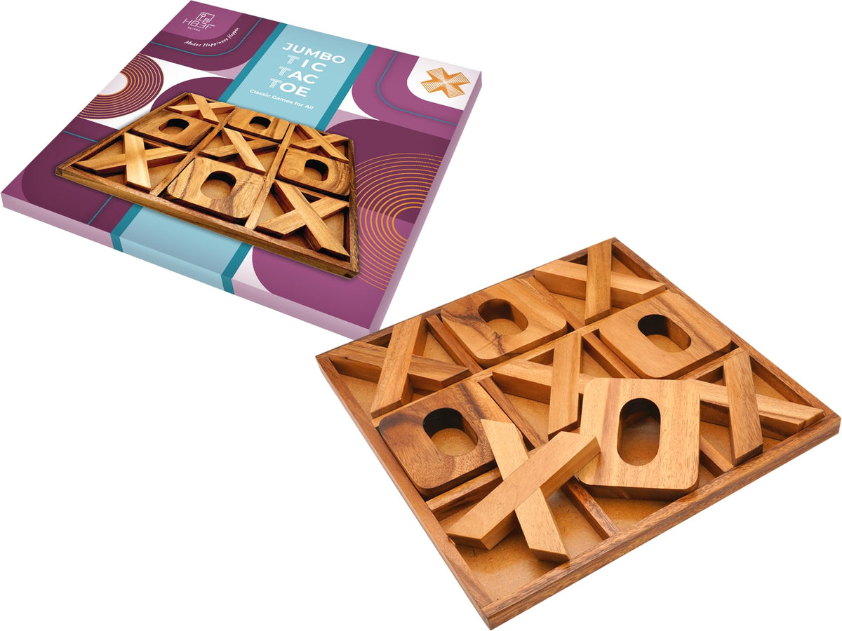 BSIRI Jumbo Tic Tac Toe board as wall decor for rustic homes and cozy family fun