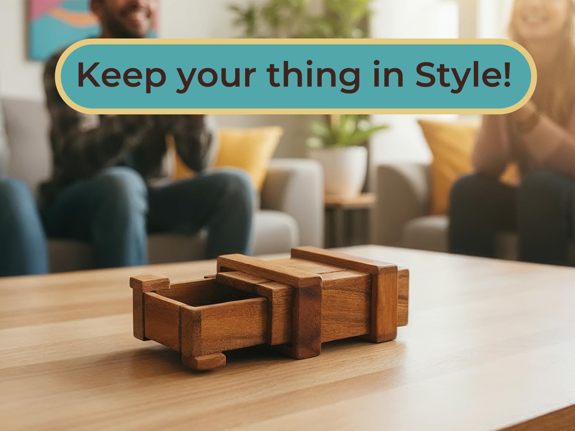 BSIRI Magic Box features detailed woodwork that adds a premium look to any shelf.