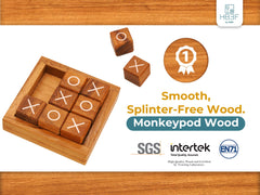 BSIRI multi-game wooden board with tic-tac-toe and checkers-inspired play.