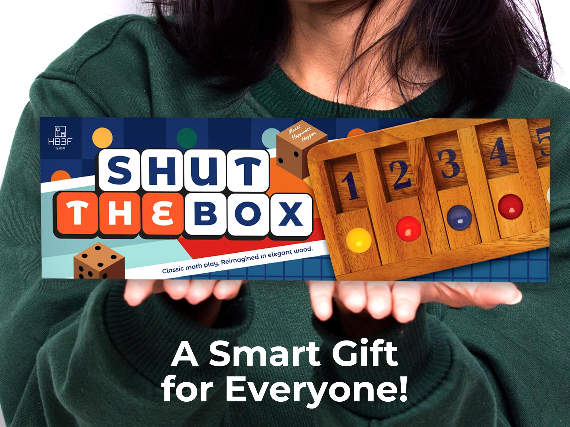 BSIRI Shut The Box gift-ready decor on a desk or coffee table.