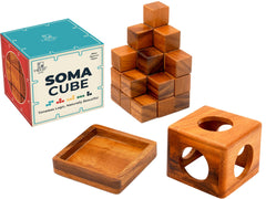 BSIRI Soma Puzzle Cube wooden hand feel, smooth finish for tactile desk play