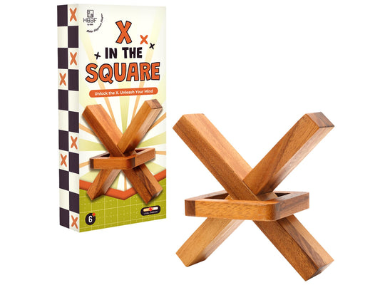 BSIRI wooden brain teasers for adults sharpen logic on a desk
