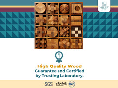 BSIRI wooden brain teasers hand puzzle with durable construction for quiet, focused activity.
