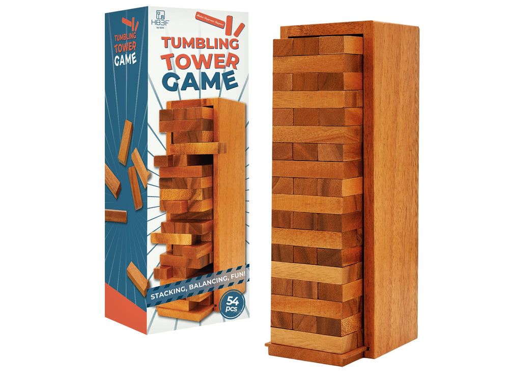 BSIRI wooden tumbling tower blocks provide premium construction for steady balance during play.