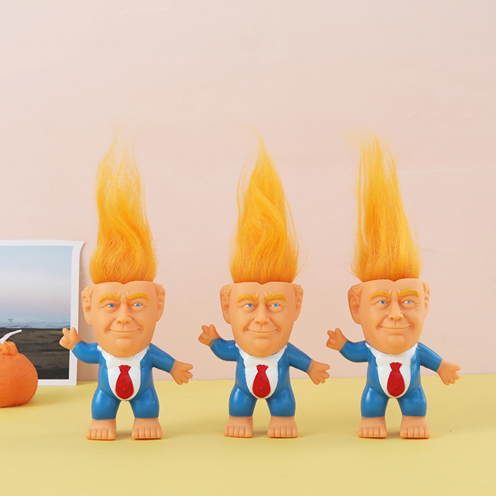 BSMTEBN Donald Trump Troll Doll compact 3x4 inch size for gifting