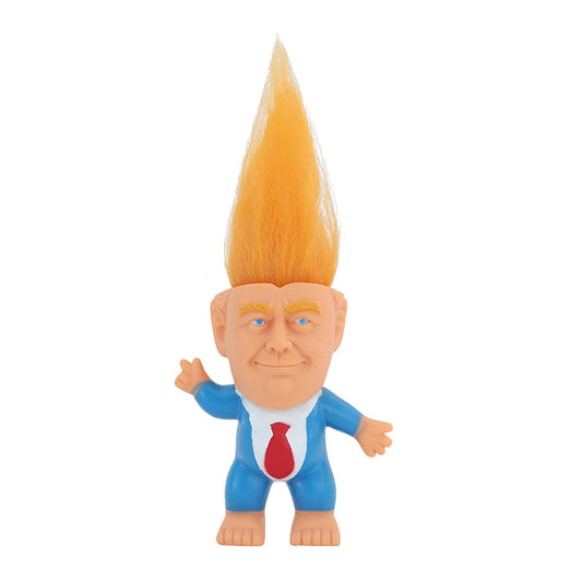 BSMTEBN Donald Trump Troll Doll with red tie on desk display for collectors