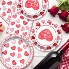 BSOMAM heart-design plate detail adds romantic flair to any Valentine meal or gathering.