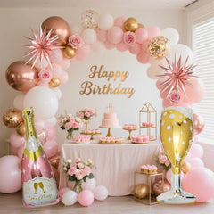 BSRESIN champagne bottle balloons elevate wedding backdrops