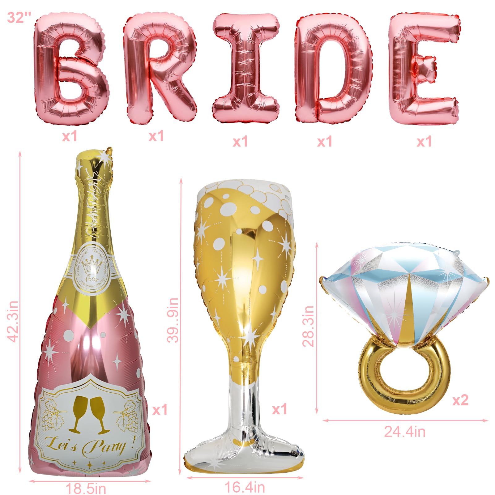 BSRESIN Ring balloon 28in offers a playful engagement motif.