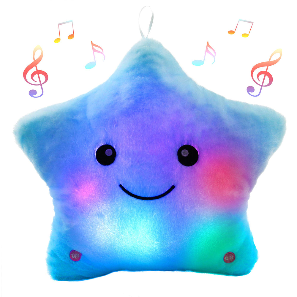 BSTAOFY 13-inch LED glow star toy illuminates bedtime with gentle music for kids