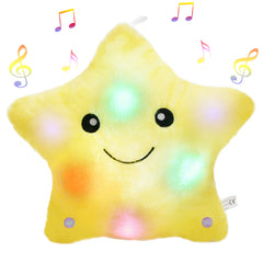 BSTAOFY 13-inch LED twinkle star pillow glow for bedtime comfort.