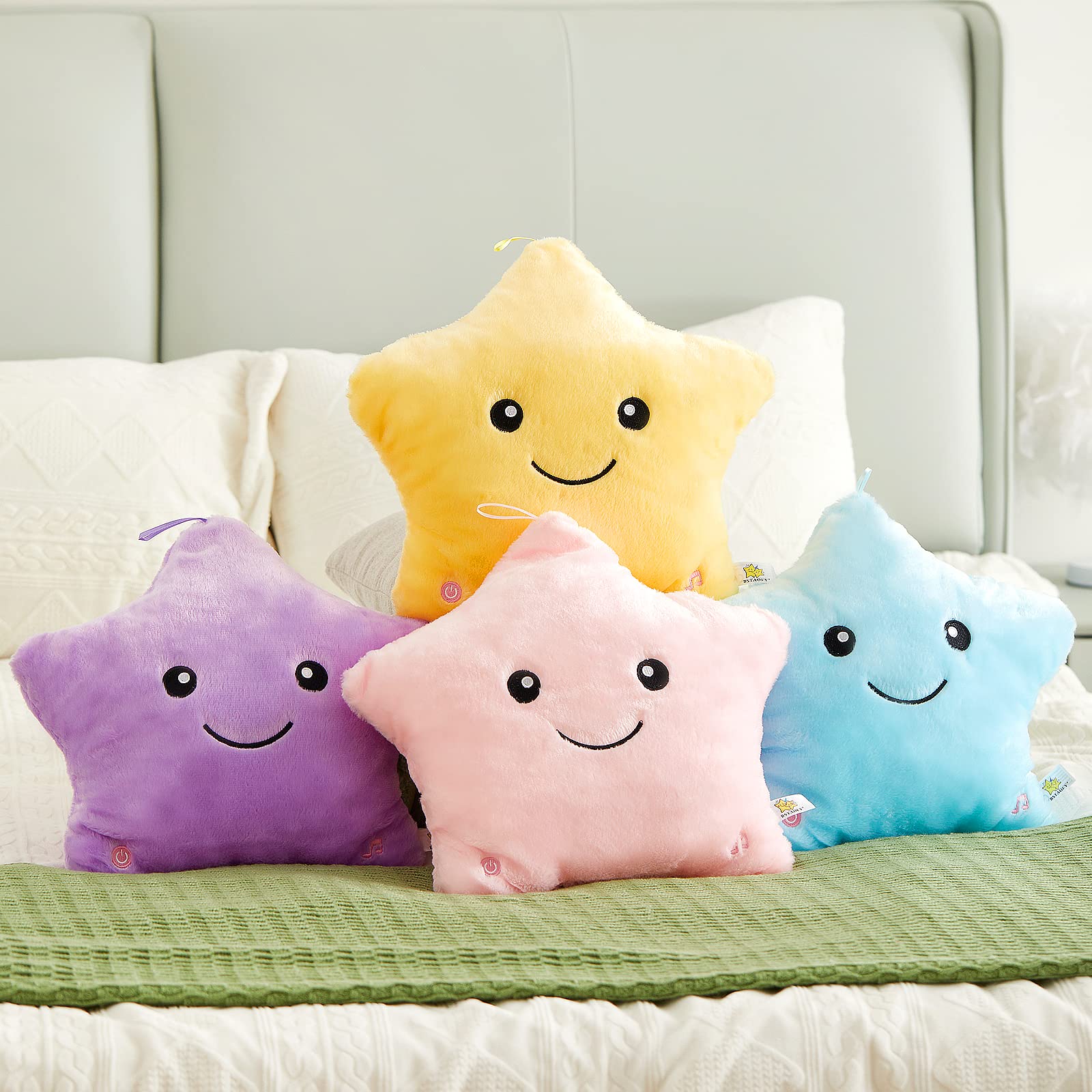 BSTAOFY easy-clean star pillow wipes clean with a damp cloth