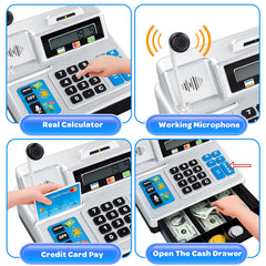 Bstoyder cash register microphone and sounds enhances interactive role play