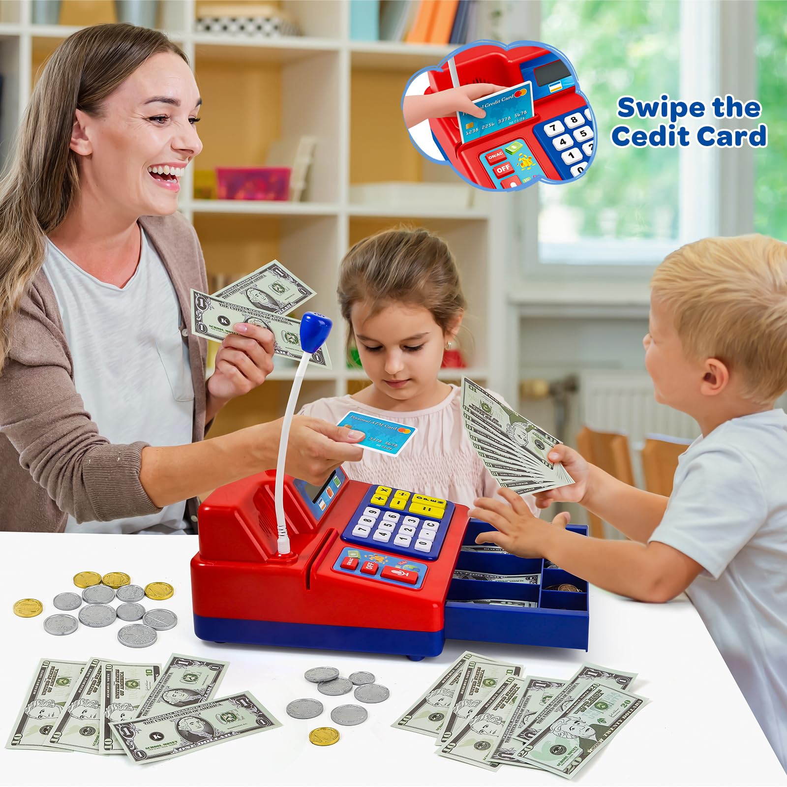 Bstoyder credit card play card enables interactive checkout.