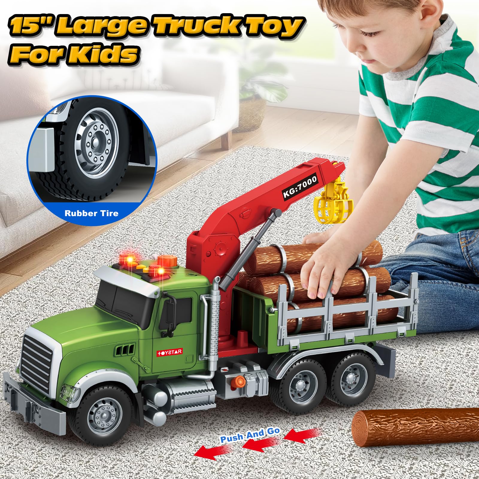 Bstoyder detachable fence and wood rack enable loading and transport practice.