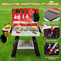 BSTOYDER double-layer grill design expands play space during pretend barbecues.