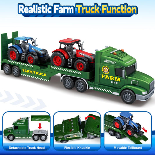 BSTOYDER farm tractors with lights and sounds boost sensory play.