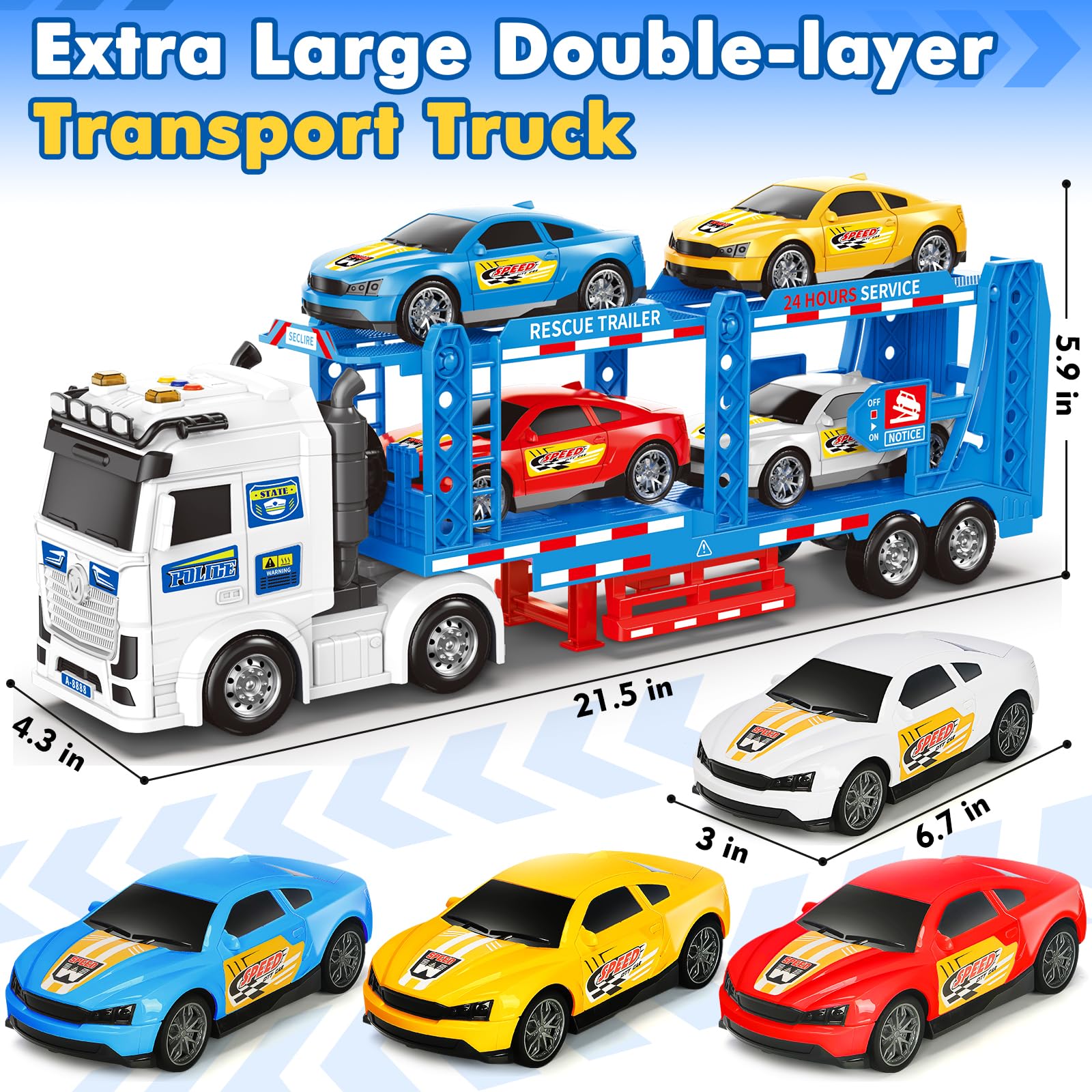 Bstoyder four racing cars encourage storytelling and fine motor skills.