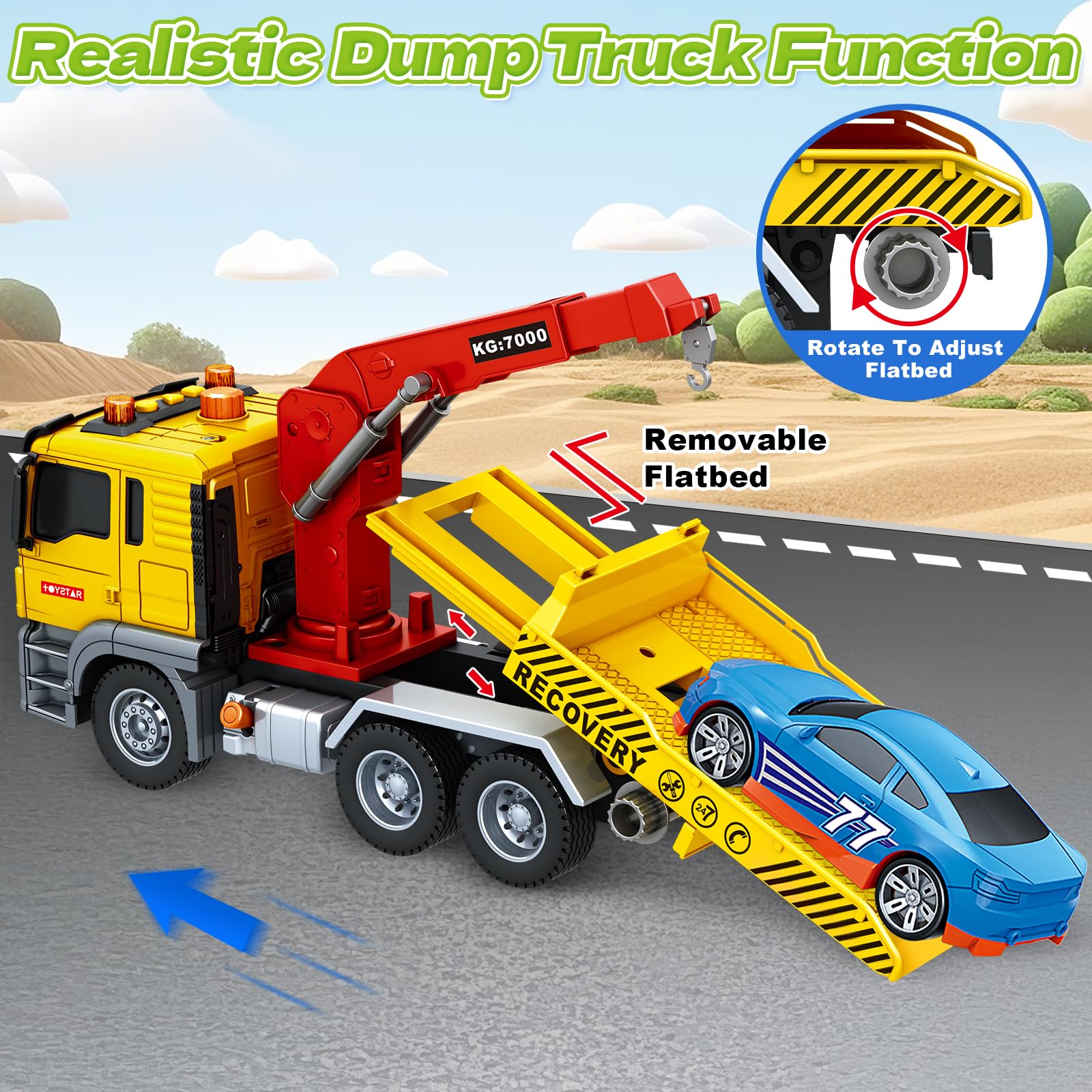 Bstoyder friction powered truck with raised container encourages interactive learning