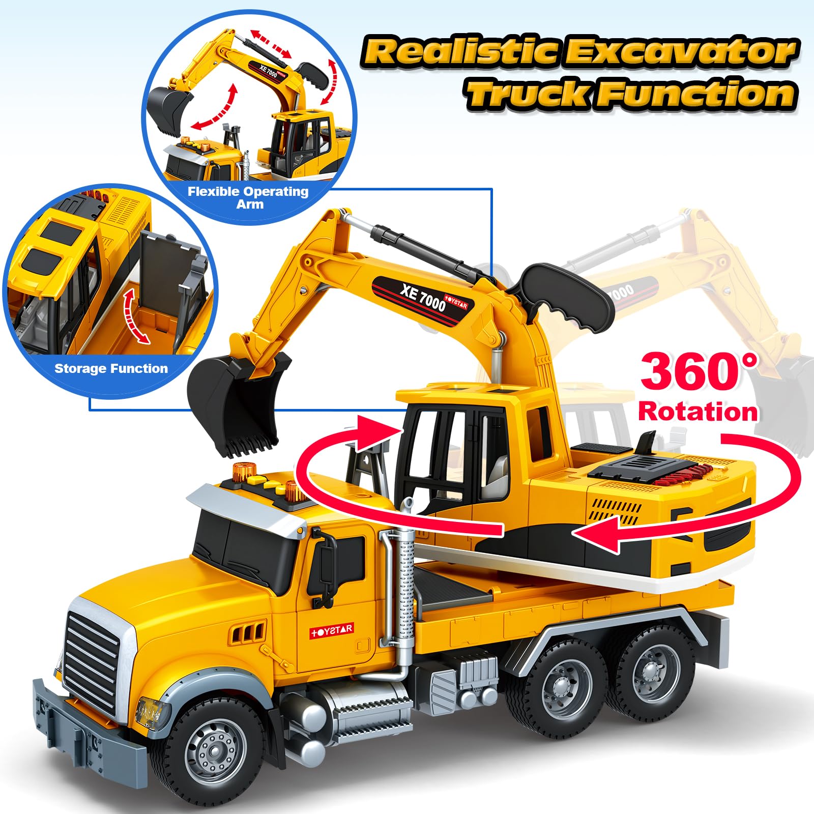 Bstoyder friction-powered truck playset for indoor and outdoor fun