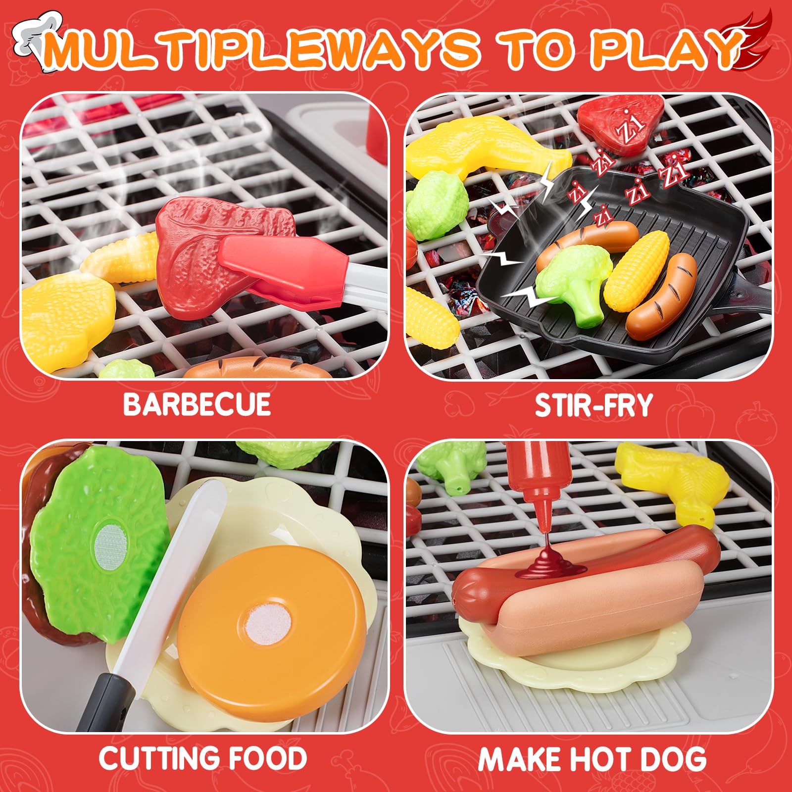 BSTOYDER grill with lid cover and storage helps tidy accessories.