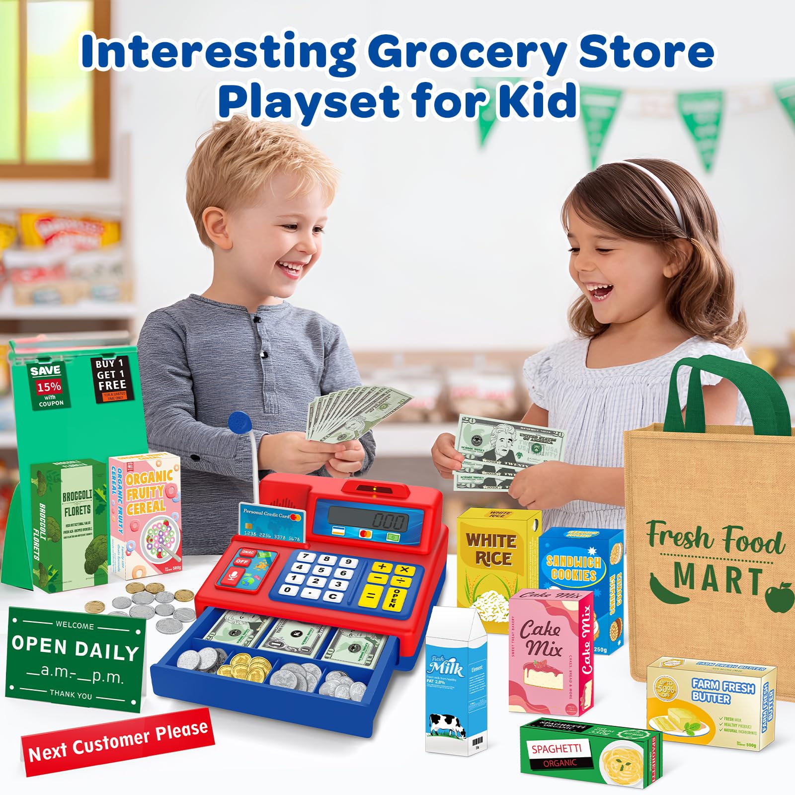 Bstoyder grocery boxes for a colorful, realistic store setup.
