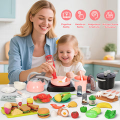 Bstoyder complete kitchen set in action supports imaginative play