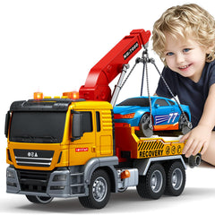Bstoyder tow truck toy front view, ideal for imaginative play