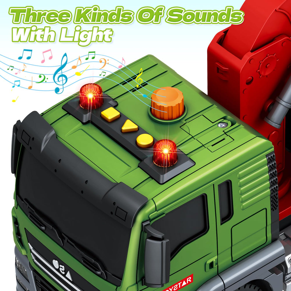 Bstoyder separable truck head and tailboard adds realistic loading and unloading play.