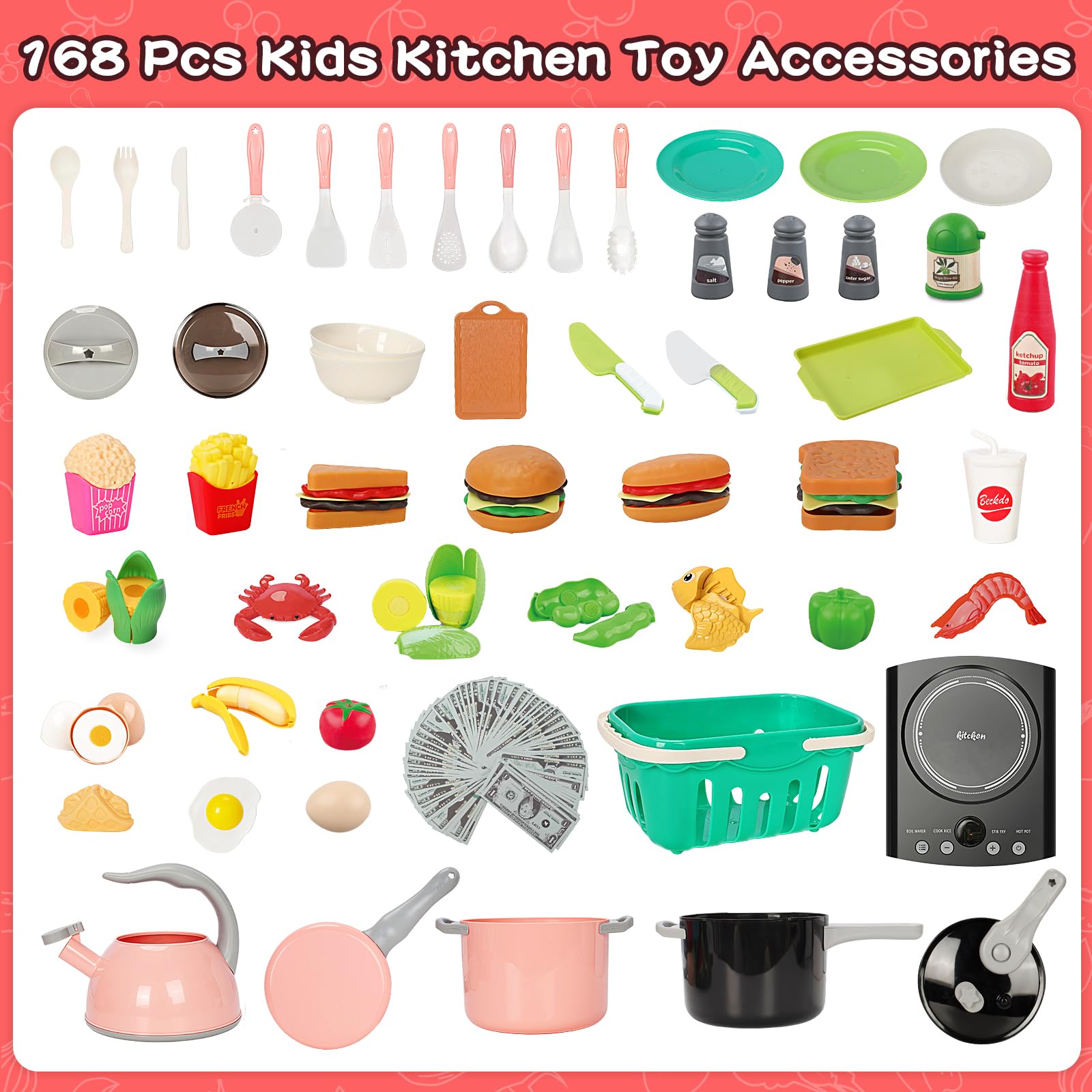 Bstoyder sliceable play food and toy knife for safe cutting practice