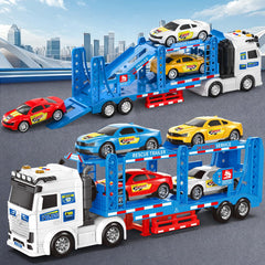 Bstoyder truck head and tailboard simulate loading scenes.