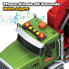 Bstoyder truck lights and sounds enhance immersive play experiences.