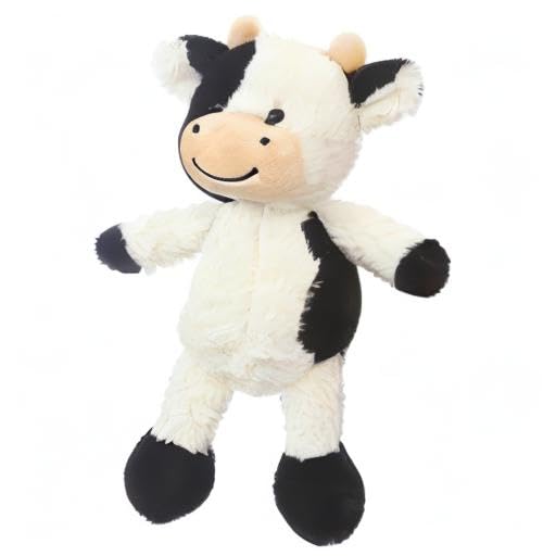 BSVOME cow plush on a desk acts as cute decor and a collectible