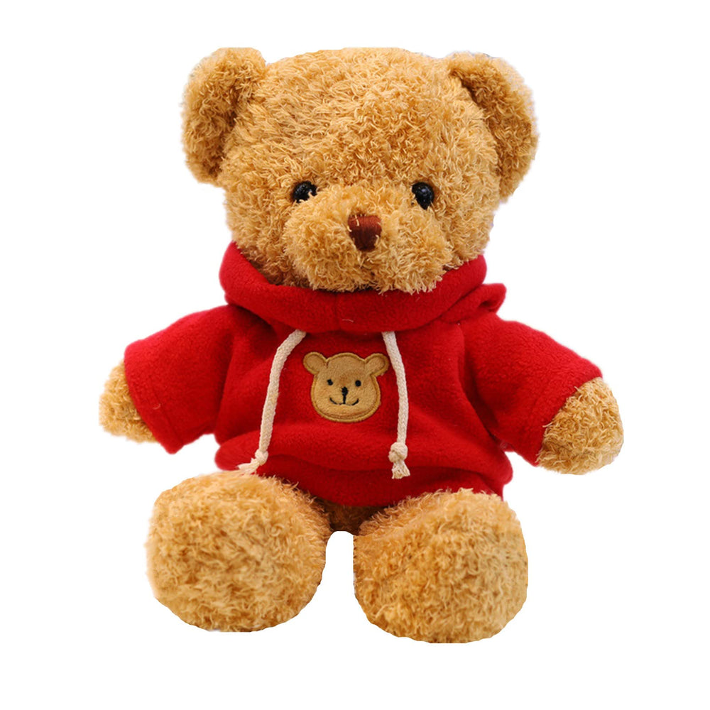 BSVOME 11.8-inch red teddy bear plush for cozy bedroom decor