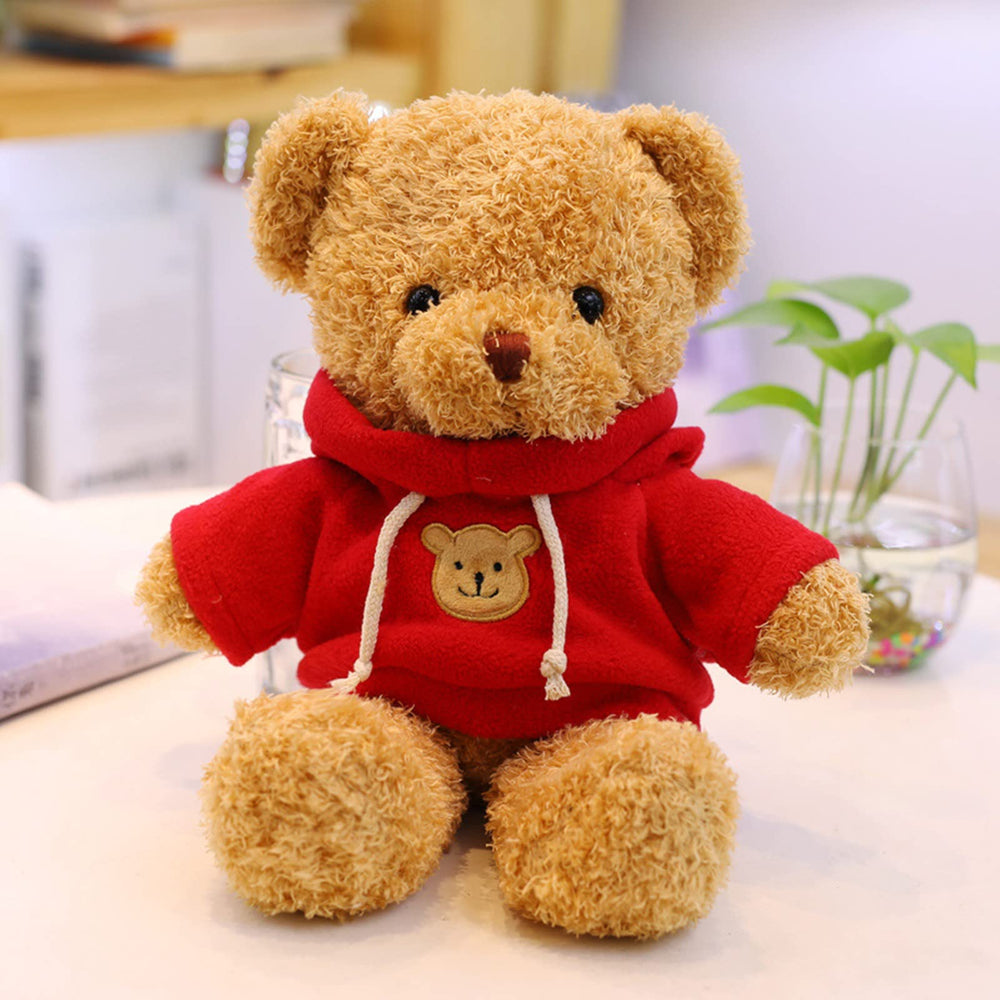 BSVOME red teddy bear on bed as a bedtime decor accent