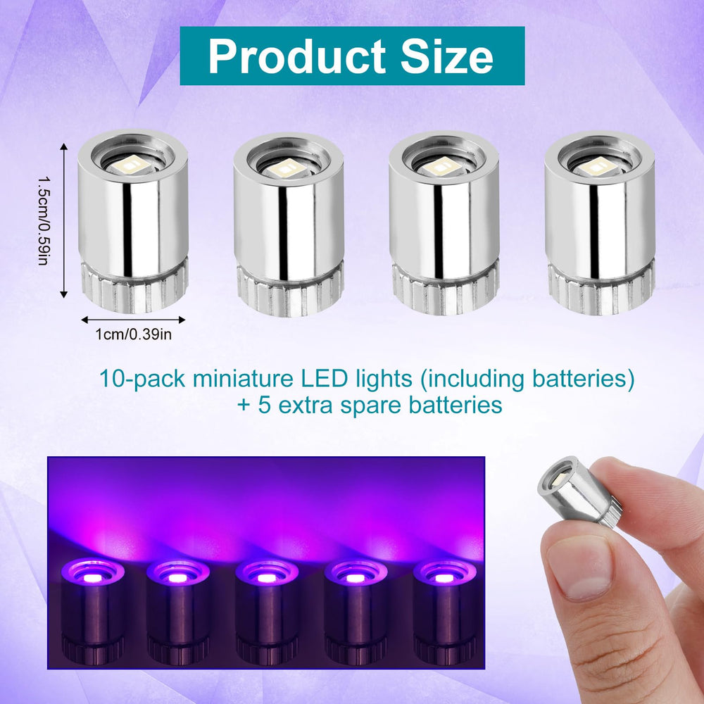 BTFO battery-operated LED lights with twist-activate mechanism for quick setup.