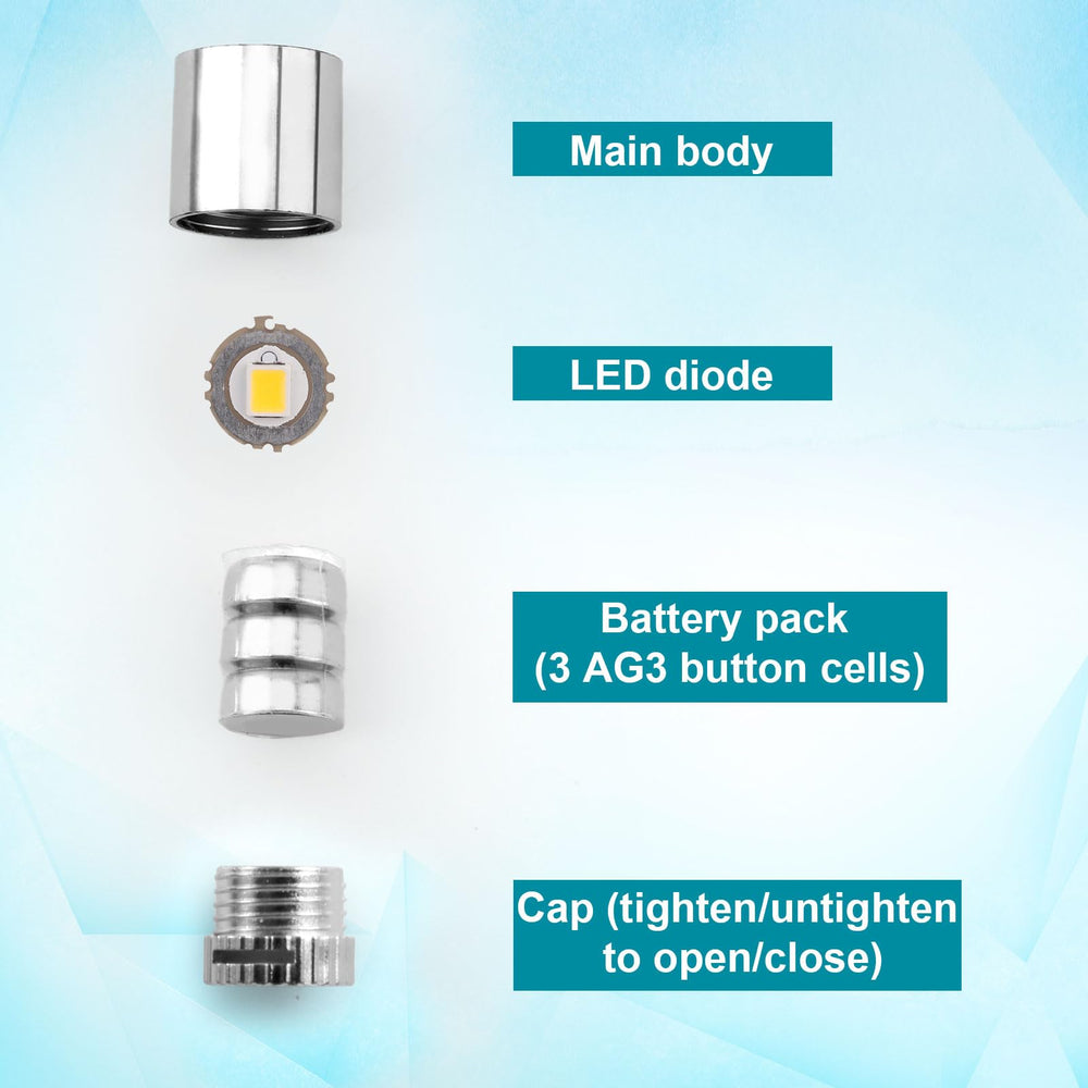 BTFO mini LED light twist-to-activate for easy setup