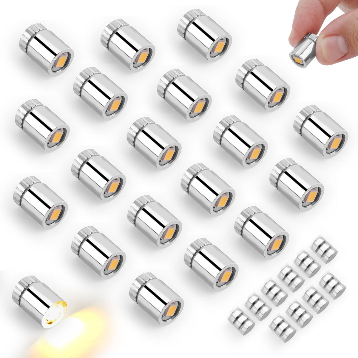 BTFO miniature LED lights with tiny size illuminate dollhouses clearly.