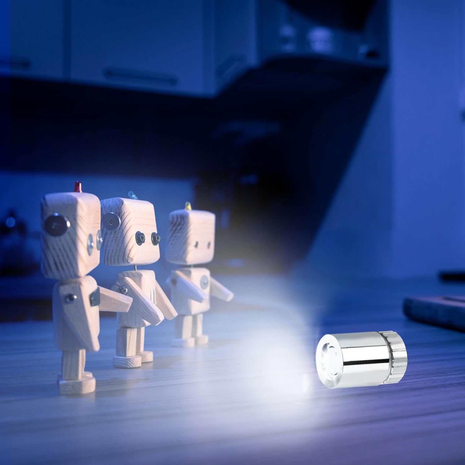 BTFO silver plastic housing offers a sleek, durable surface for mini lights.
