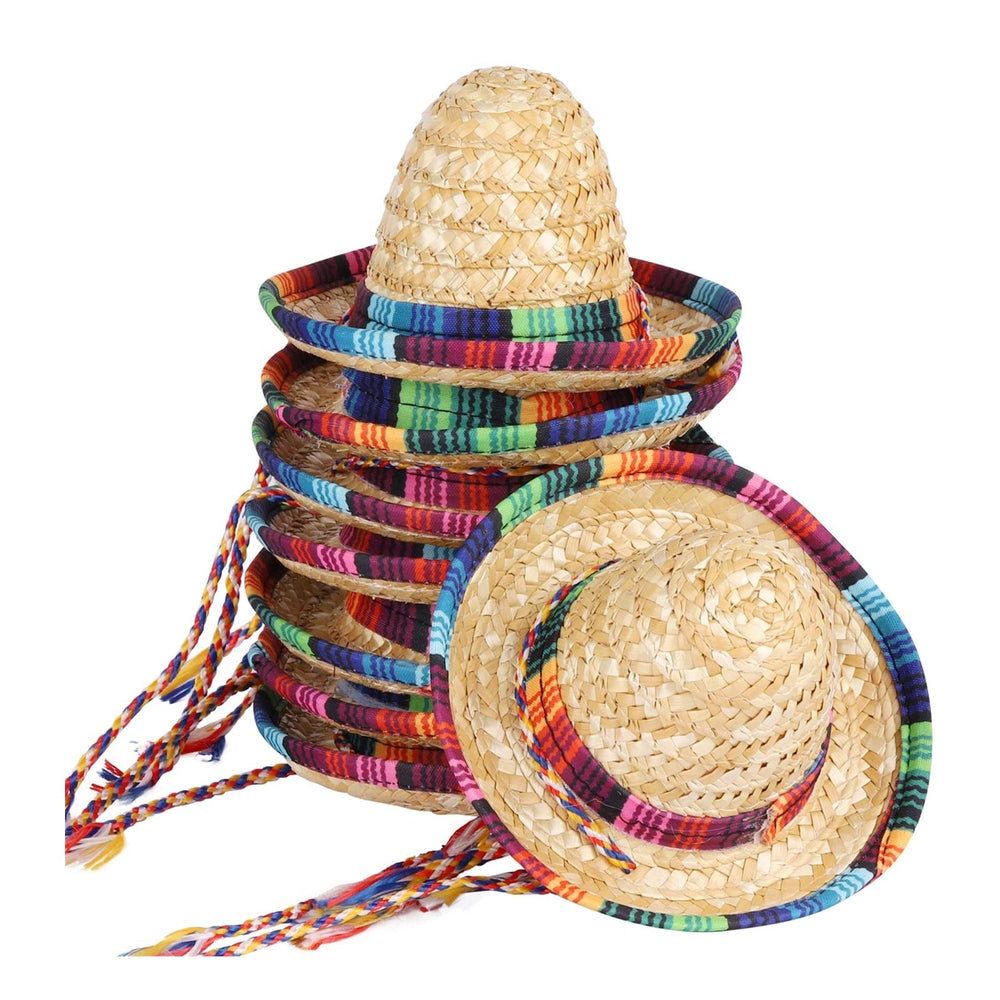 BTYMS mini sombrero hats on a table for festive decor.