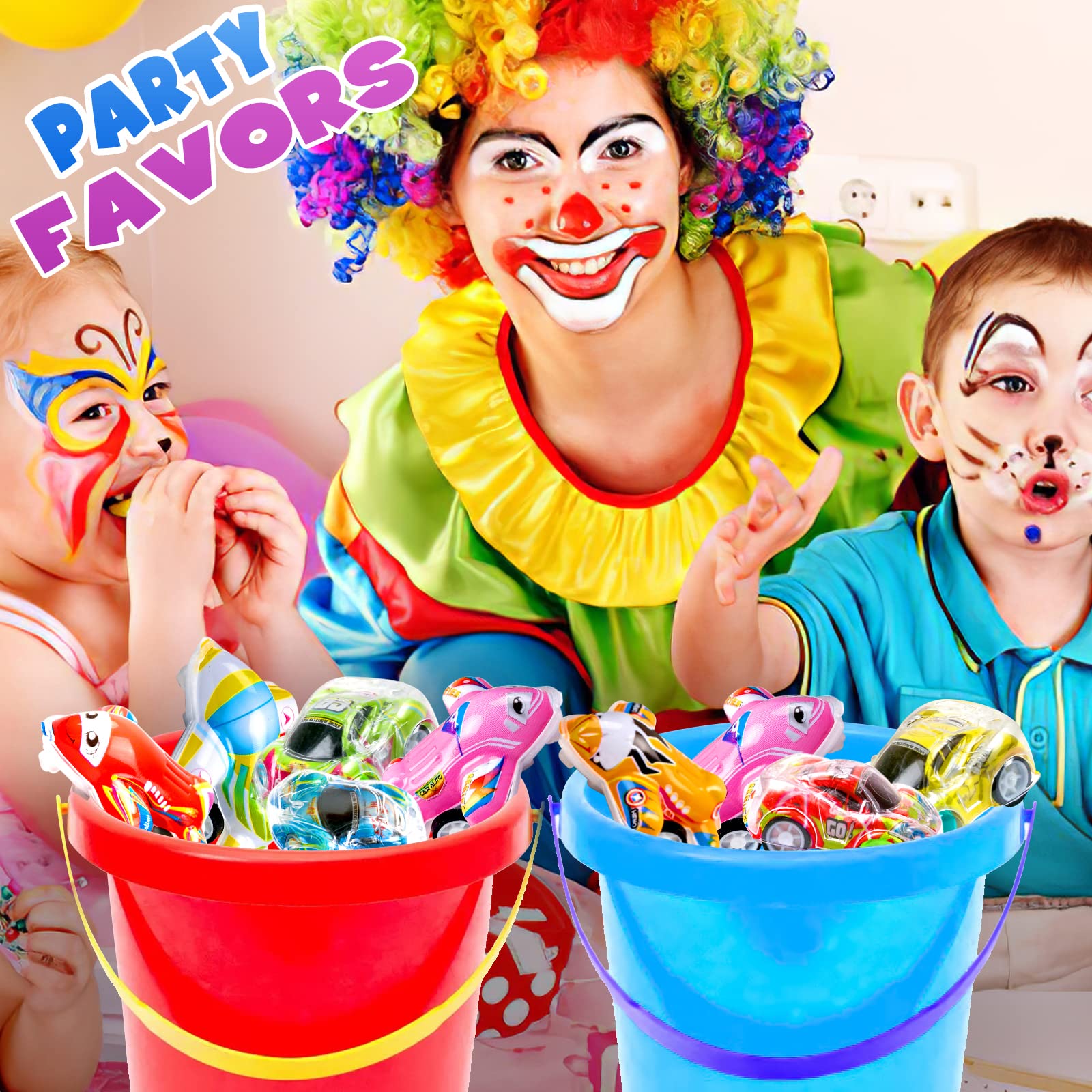 Buauty durable plastic mini vehicles designed for playful crashes.