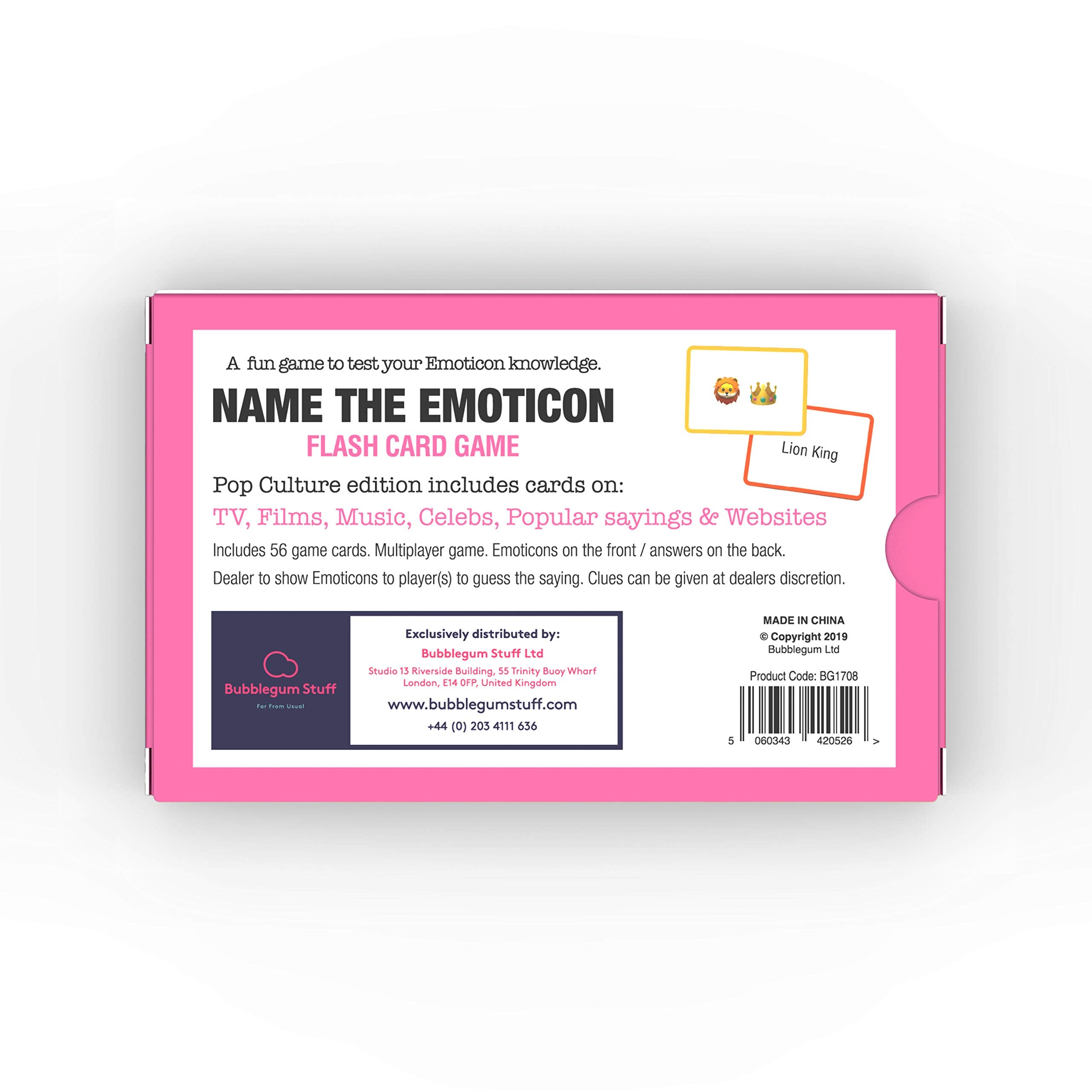 Gift-ready packaging from Bubblegum Stuff for Name The Emoticon Game
