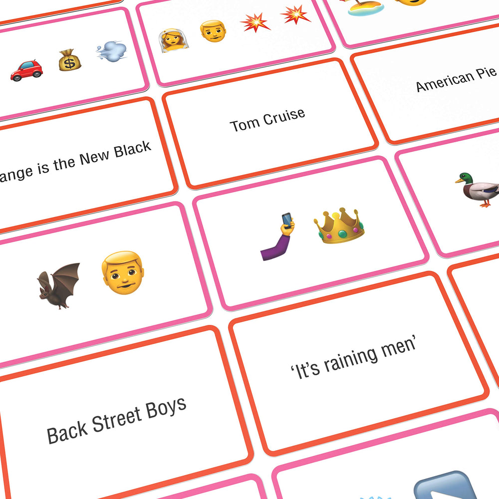 Compact travel-ready Name The Emoticon Game for car trips and holidays